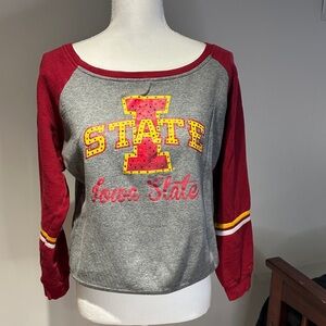 Women's State University Raglan Sweatshirt - Gray and Red